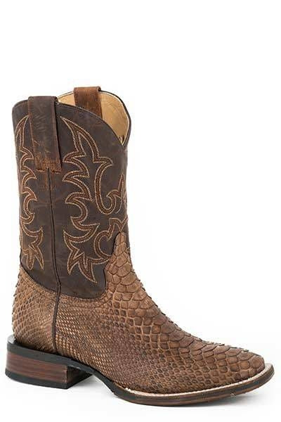 Stetson Mens Monster Square Toe Boots 14 EE Sanded