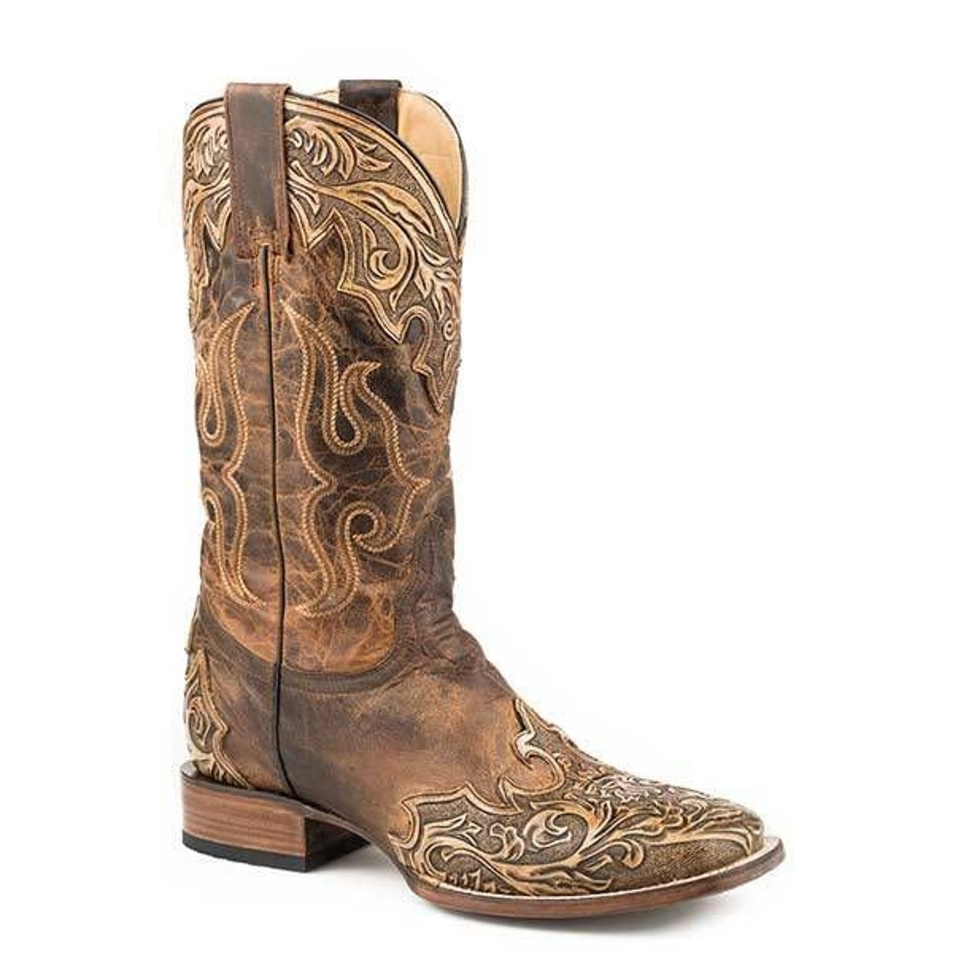 Stetson Mens Isaac Square Toe Boots
