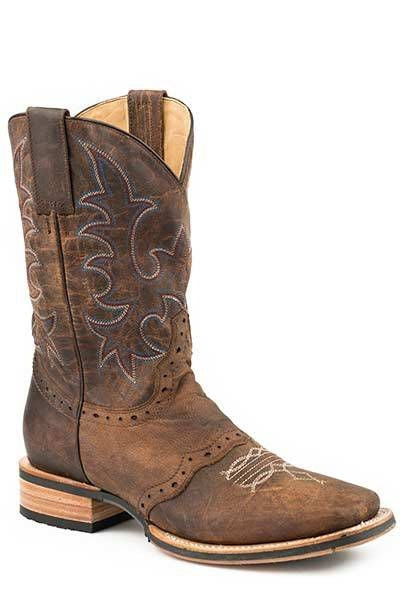 Stetson Mens Barret Sq Toe Boots