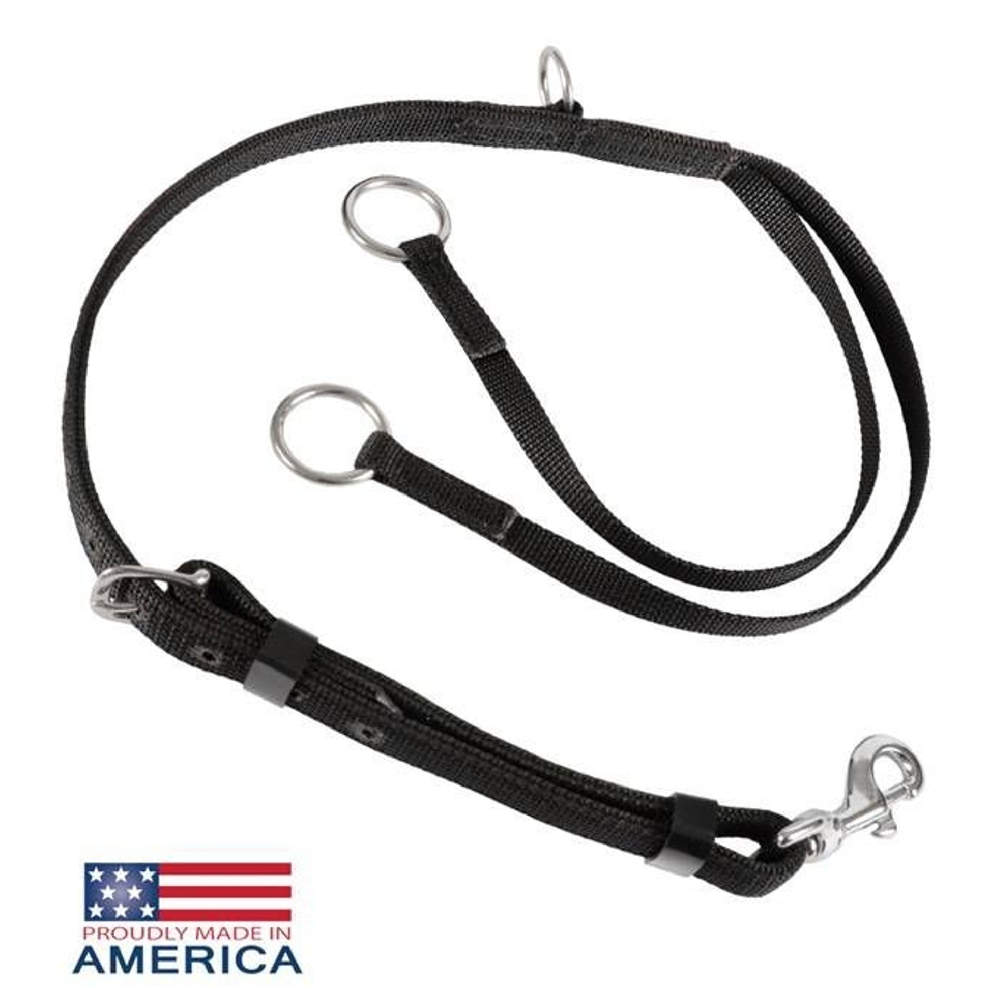 Featherweight Two Ring Nylon Martingale Black