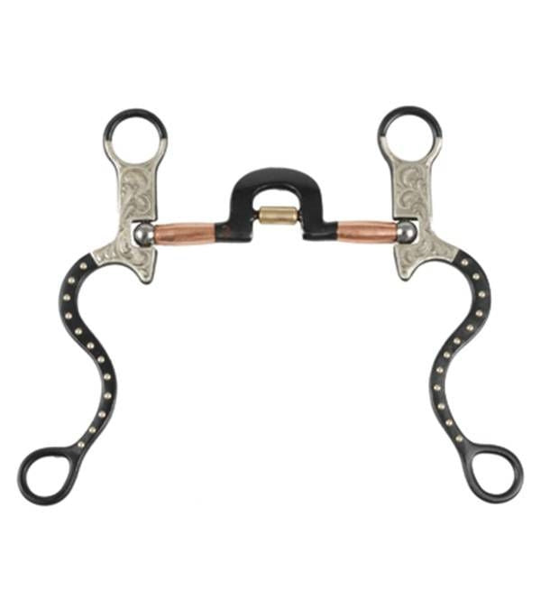 Jacks Western Show Snaffle Bit Black Steel 5In