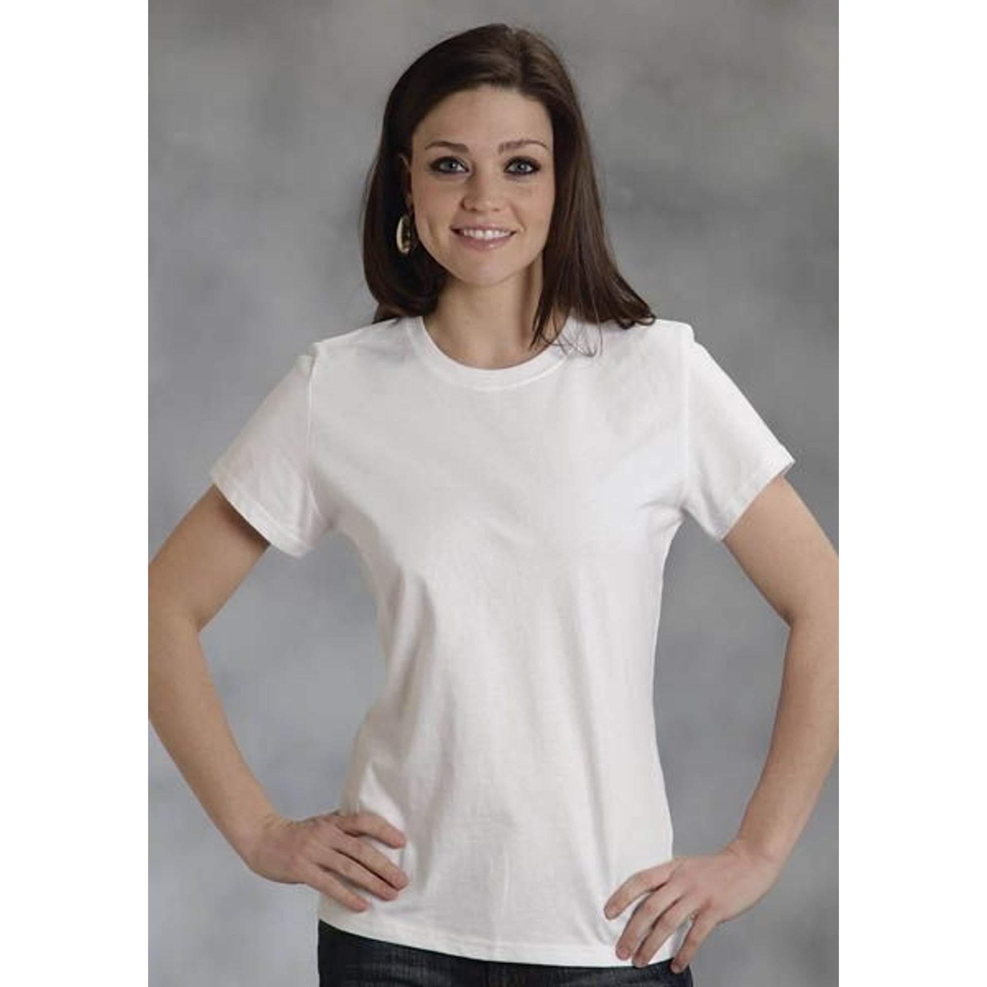 Roper Ladies Cotton Tee Shirt - White